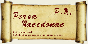Persa Macedonac vizit kartica